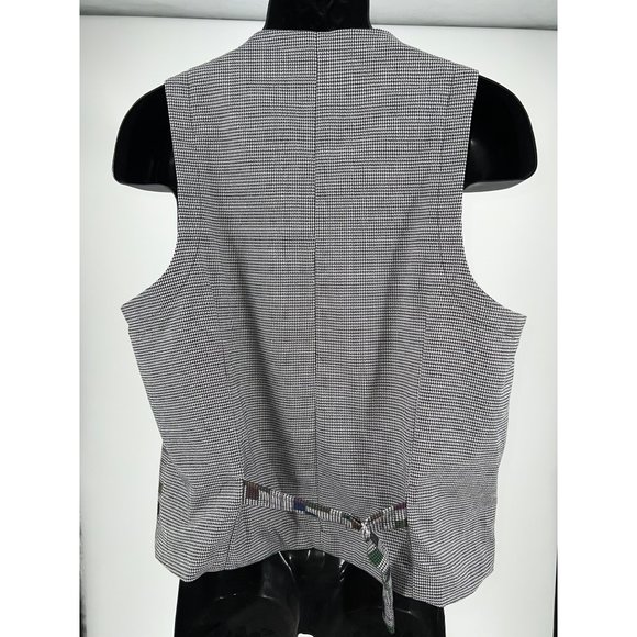 Luchiano Visconti Men’s Black and white Tetris Vest Size Large - Picture 5 of 6